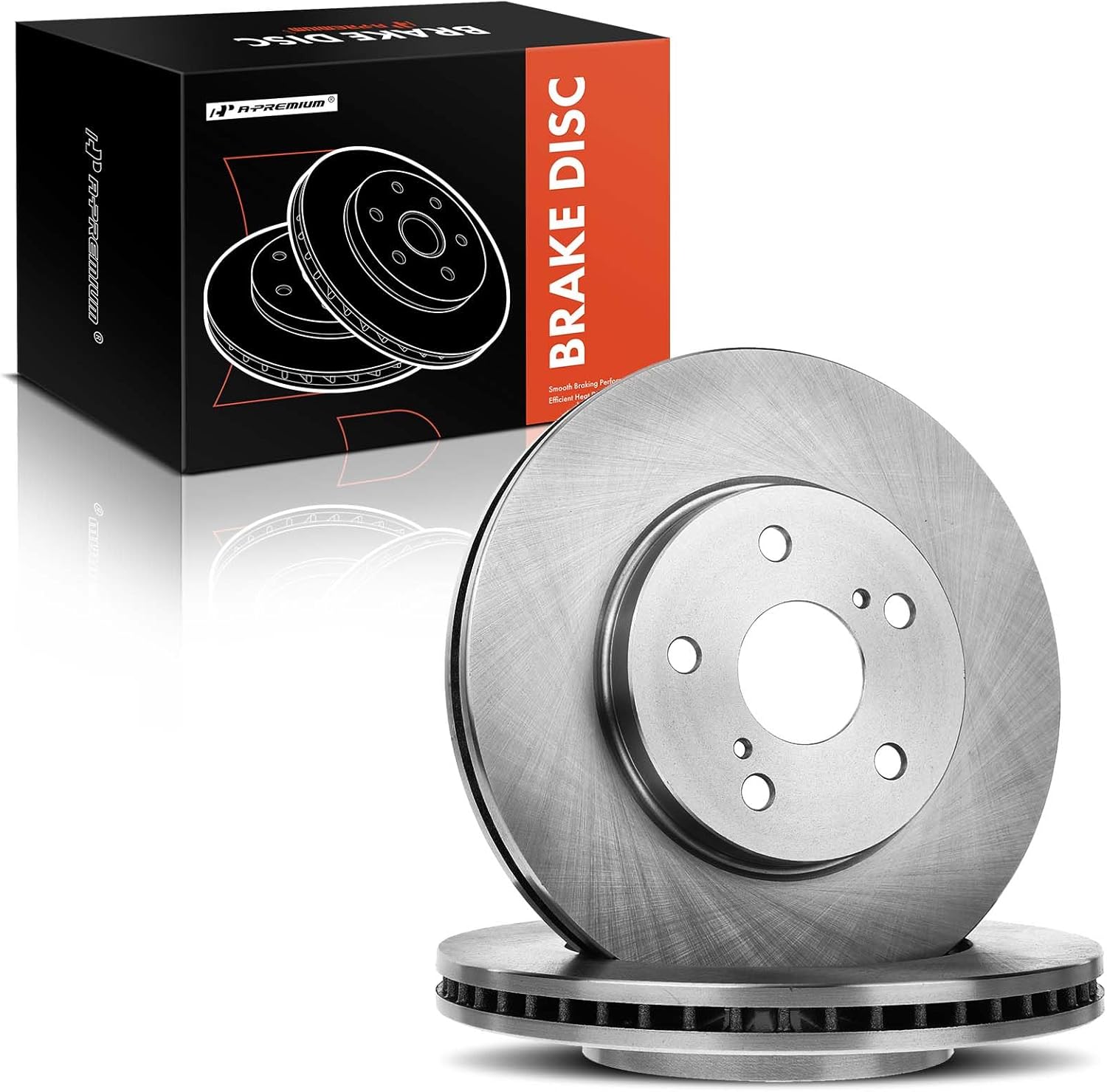 A-Premium 11.65 inch (296mm) Front Vented Disc Brake Rotors Compatible with Select Toyota and Lexus Models - Camry 2002-2006, Avalon 2005-2007, Sienna 2004-2010, Solara 2004-2008, ES300, IS250