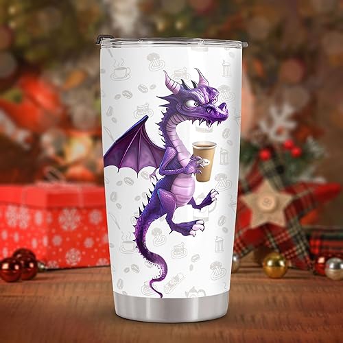 Vista 96 de Vaso de gato de terror con tapa, taza de película de terror de acero inoxidable de 20 onzas, taza de café única con gatos, Navidad, Halloween, Vaso