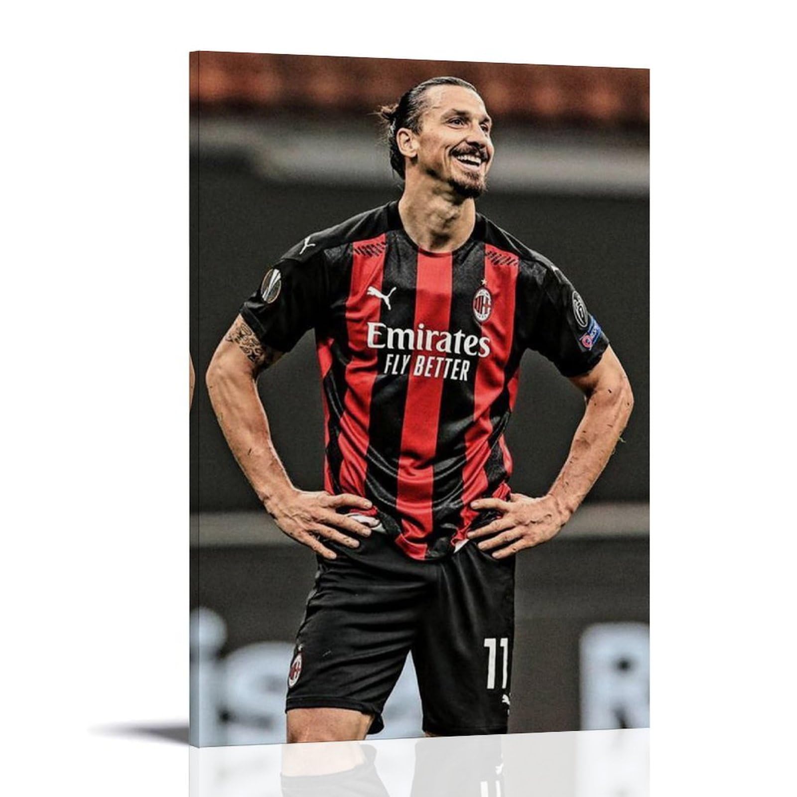 GPWDIEJB Zlatan IbrahimovicPoster Canvas Art Oil Painting Wall Painter Home Music Album Celebrity Painting Classical Decorative Wall ArtFrame-style12x18inch(30x45cm)