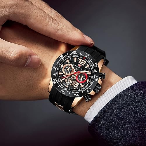 Miniatura 3 de AIMES Watch for Men Sport Military Waterproof Chronograph Mens Watches Analog Quartz Big Face Classic Stylish Fashion Casual Designer Business Work