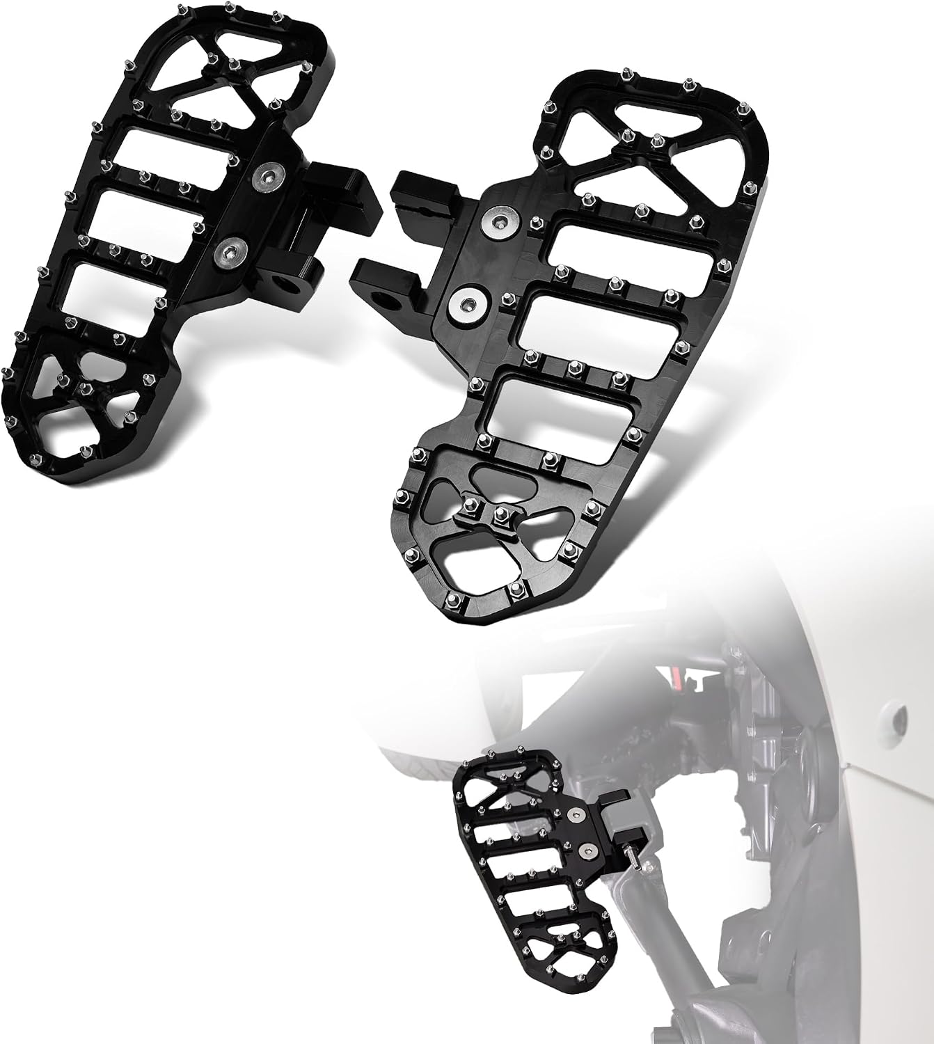 Aluminum Driver Floorboards for Can-am Spyder F3 F3-S F3-T (2015-2025), Wide Front Rider Foot Pegs Foot Rest Pedals