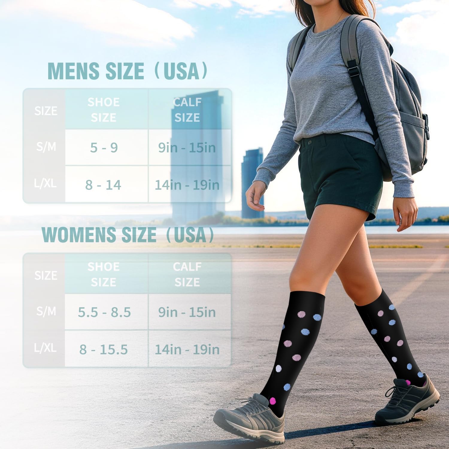 Copper Compression Socks for Women & Men (6 pairs) - Best Support for Nurses, Running, Hiking, Recovery