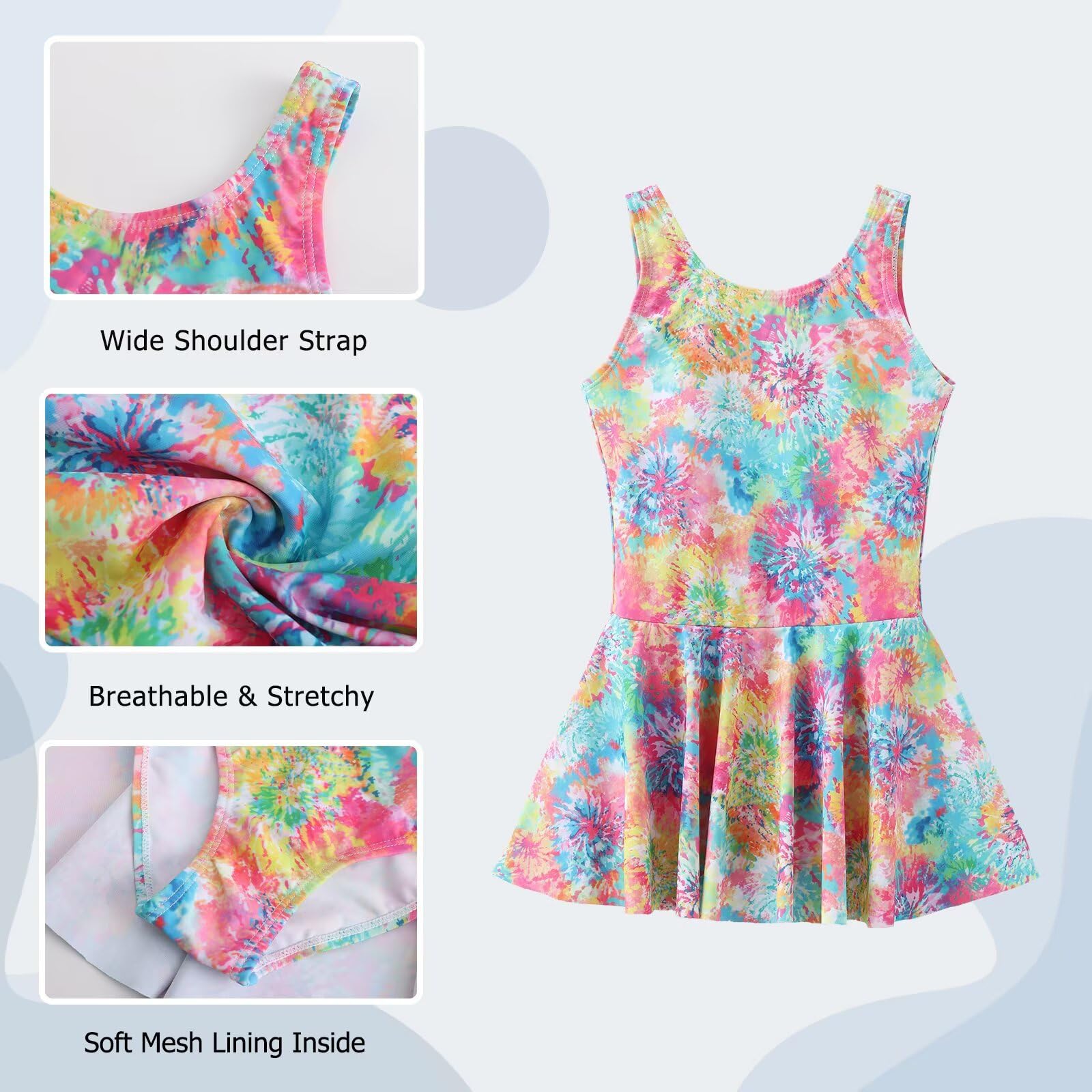 Aisyee Girls Swimming Costume Kids Girls One Piece Swimsuit Girls Swimwear