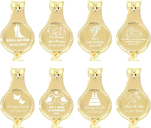 Miniatura 3 de 100 piezas de abrebotellas de oro personalizado llavero cortaúñas versátil y duradero, regalos privados personalizados para fiestas, bodas,
