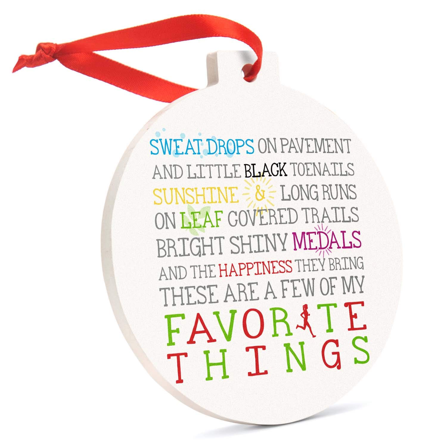 Gone for a Run Running Round Ceramic Ornament | Favorite Things
