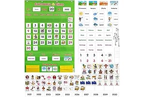 Spanish Calendar and Weather Pocket Chart for Kids Educational Homeschooling Classroom Use