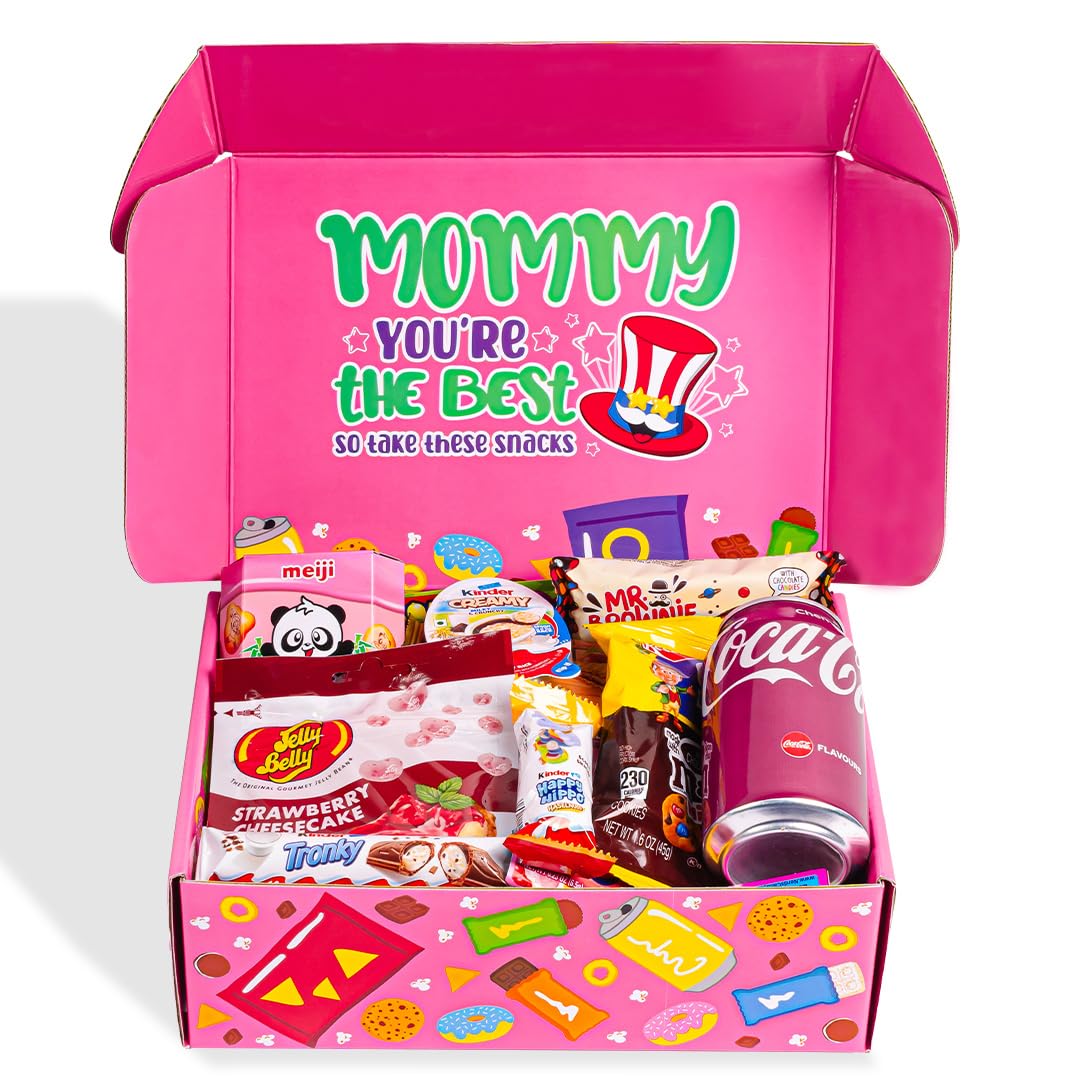 American Uncle Snackbox - Geschenkideen für Mutter Weihnachten, Geburtstag, Muttertag – Box mit 20 amerikanischen und internationalen Snacks