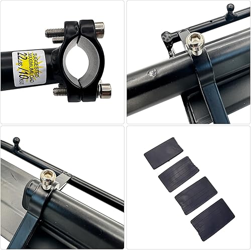 Miniatura 4 de UPANBIKE Soporte trasero para bicicleta de montaña, bicicleta de carretera, tija de sillín montada, longitud ajustable