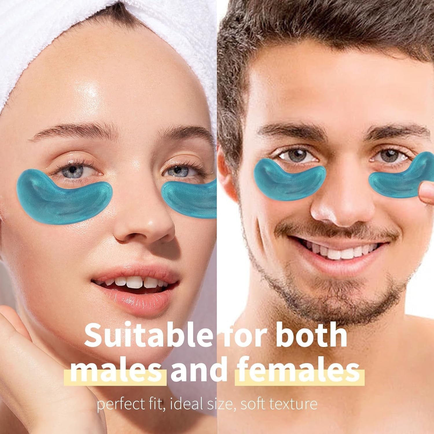 BEACHBORN INDIA Gel Eye Patches 6 Pairs With Collagen Lifting & Nourishing Hydrating & Refresh for Puffy Eyes, Under Eye Bags & Dark Circles, Natural Collagen Eye Gels Pads, Crystal Anti-Aging Eye Mask(BLUE) 2