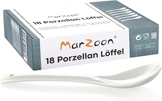 Marzoon Cucharas de porcelana (18 unidades, porcelana), color blanco