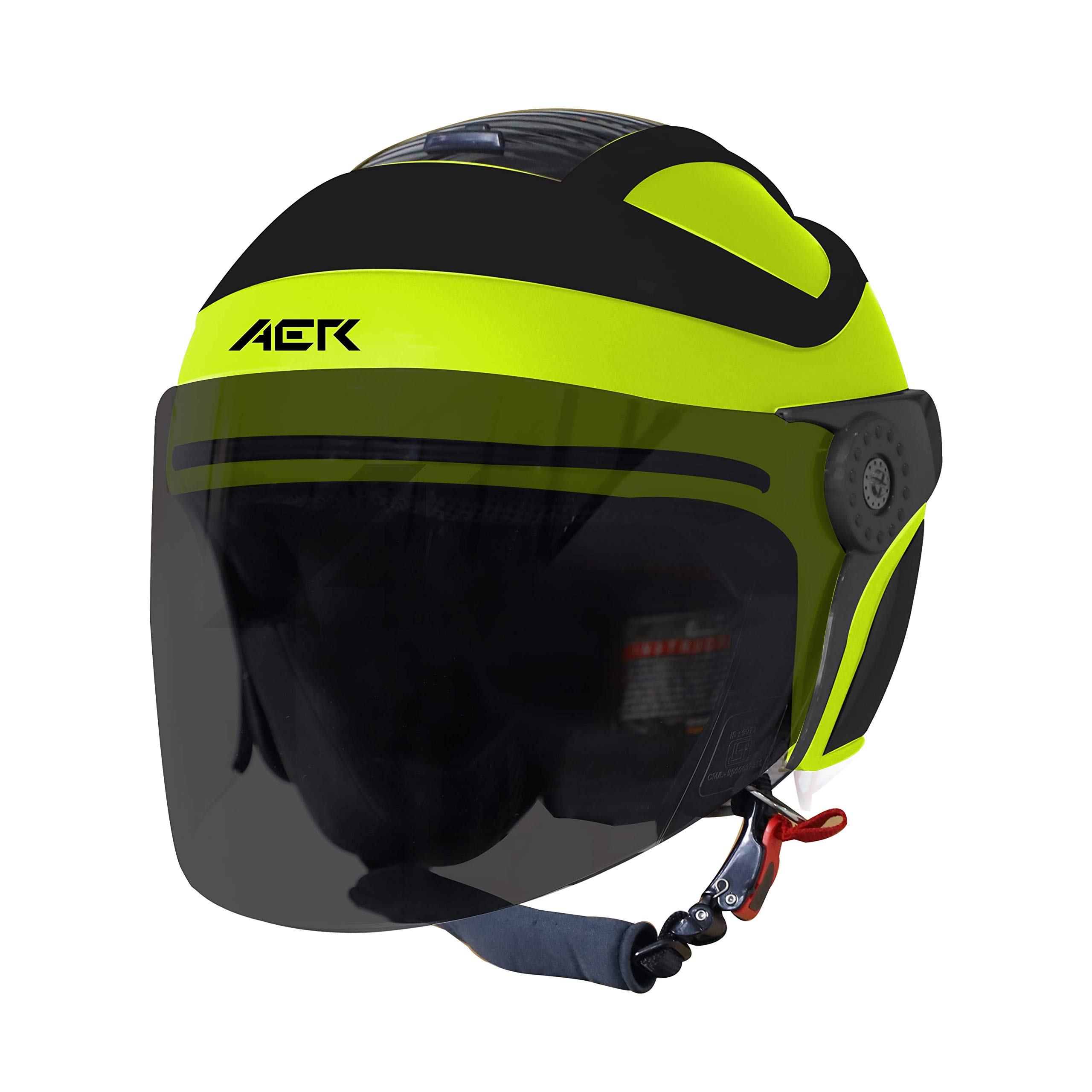 Buy Steelbird AER Open Face Helmet, ISI Certified Helmet (Medium 580 MM