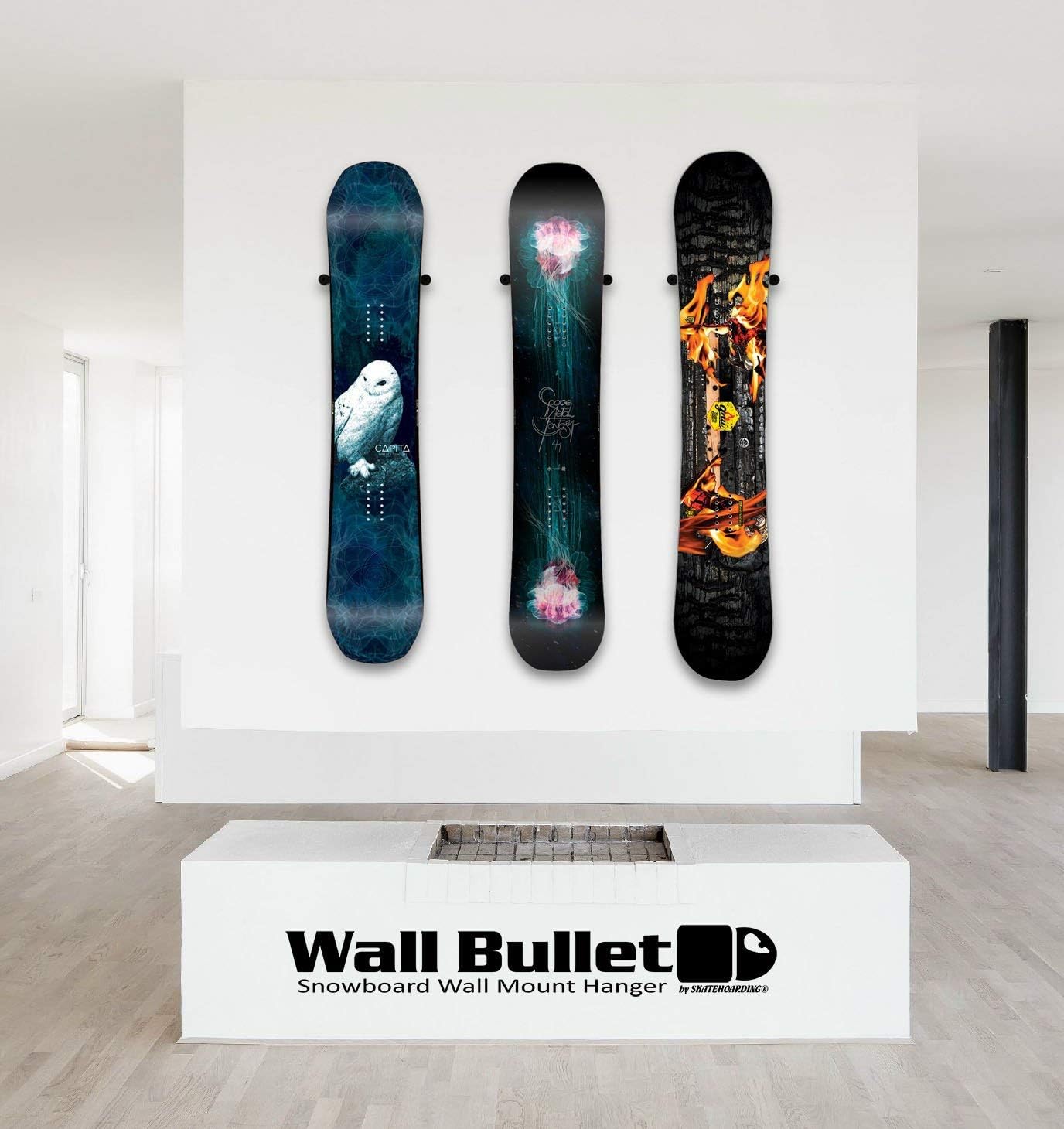 Wall Bullet Snowboard Wall Mount Display Hanger Rack 10-Pack