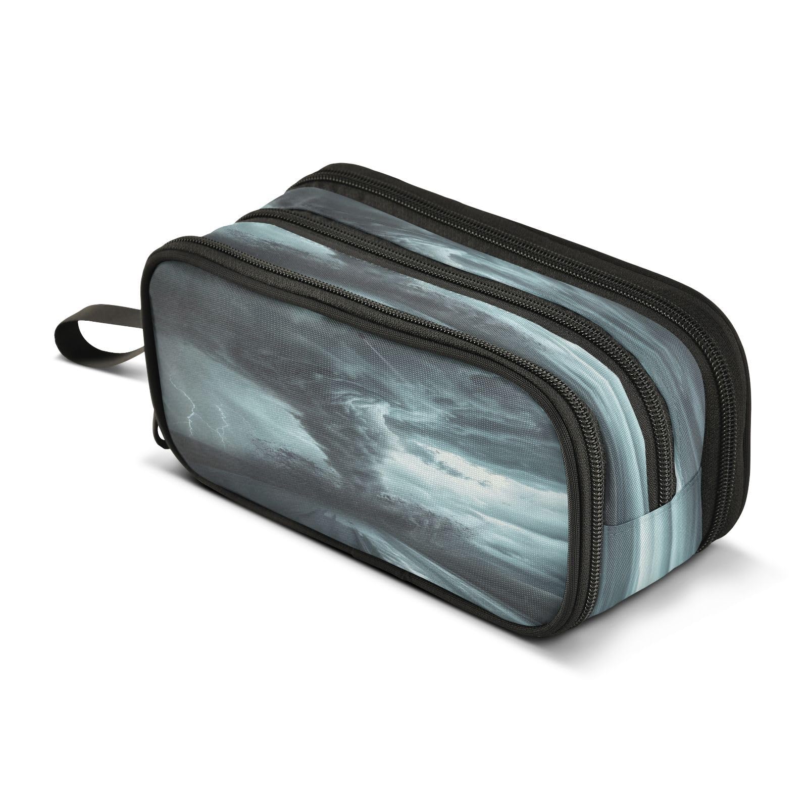 Tornado Touching Down Large Capacity Pencil Case Box Boys Girls Big Stationery Pen Bag Organizer Pencil Pouch Zipper Compartments for School Office
