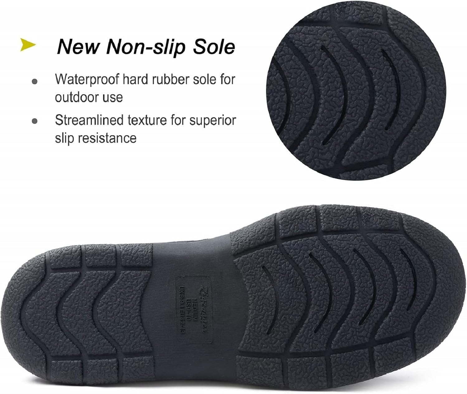 Zigzagger Men's Moccasin Slippers Memory Foam House Shoes, Indoor and Outdoor Warm Loafer Slippers, Black, 10 M US