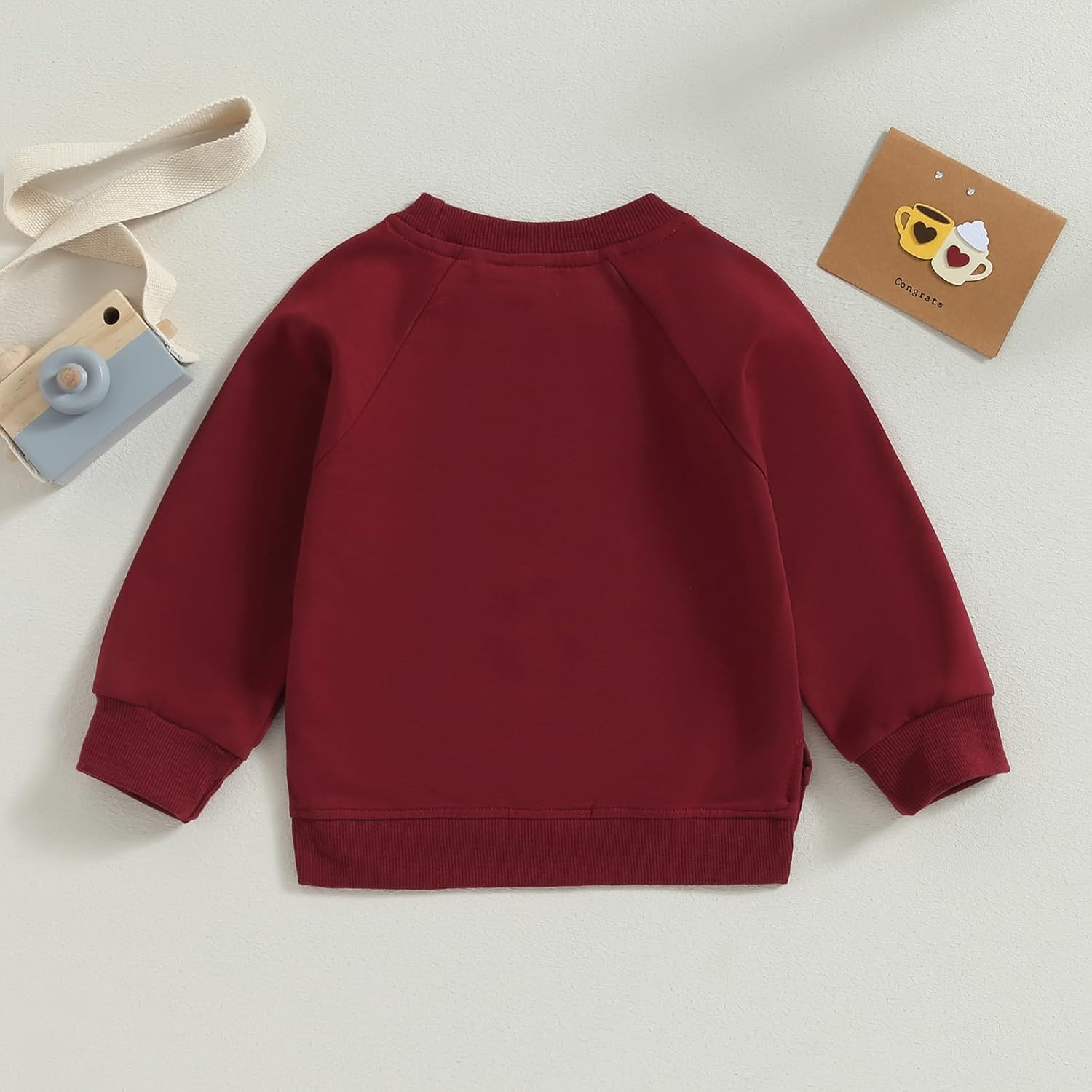 Toddler Baby Boy Girl Clothes Solid Color Crewneck Sweatshirt Long Sleeve Pullover T Shirt Tops Fall Winter Outfit - Image 4