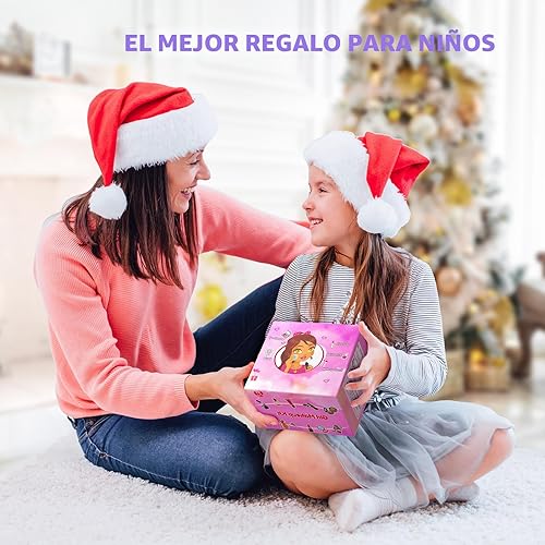 Miniatura 7 de Juego de maquillaje infantil para niñas, 66 piezas, cosméticos reales para niños, juguetes con espejo, kit de maquillaje lavable de princesa,