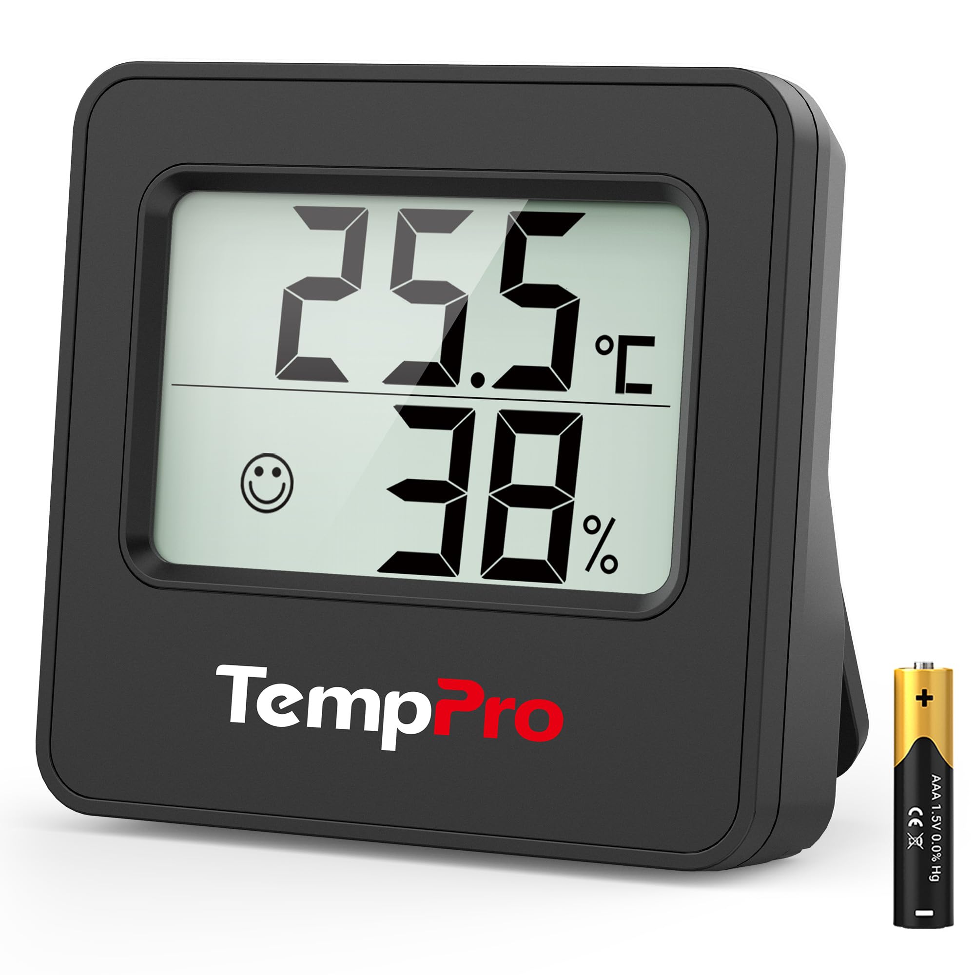 TempPro Thermo-Hygrometer Innen Digital Kompakt Hygrometer Raumthermometer