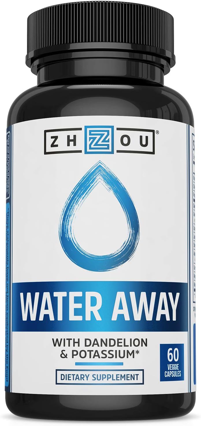 Zhou Water Away Supplement - 60 Veggie Capsules (Pack of 1)