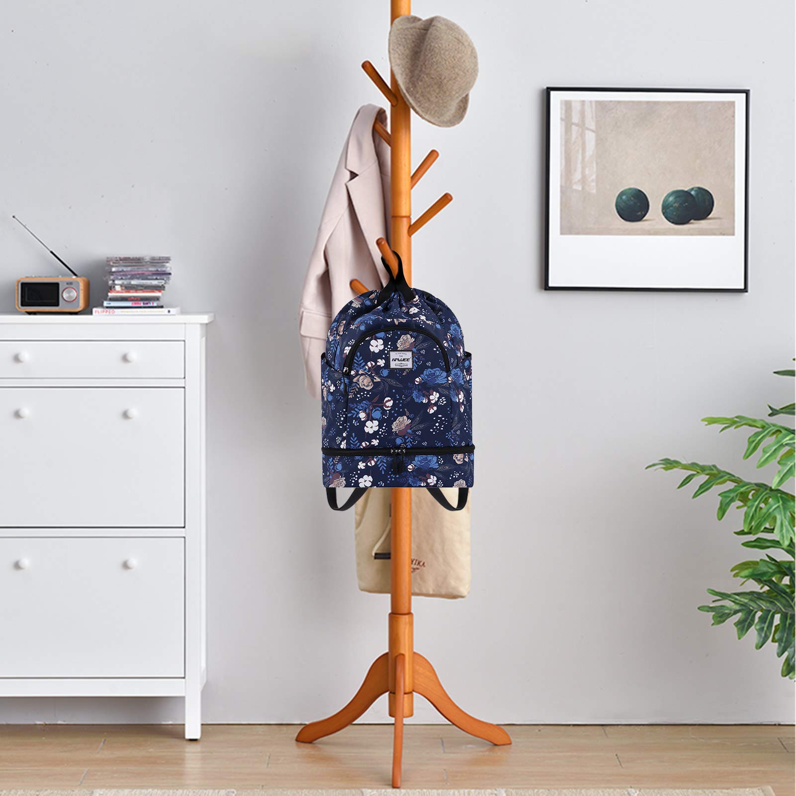 HAWEE waterdichte tassen met trekkoord, rugzak, grote sporttas, dagrugzak met trekkoord, uniseks voor dames en heren, voor dagelijks leven, school, buiten, casual, sport, yoga, zwemmen, strand