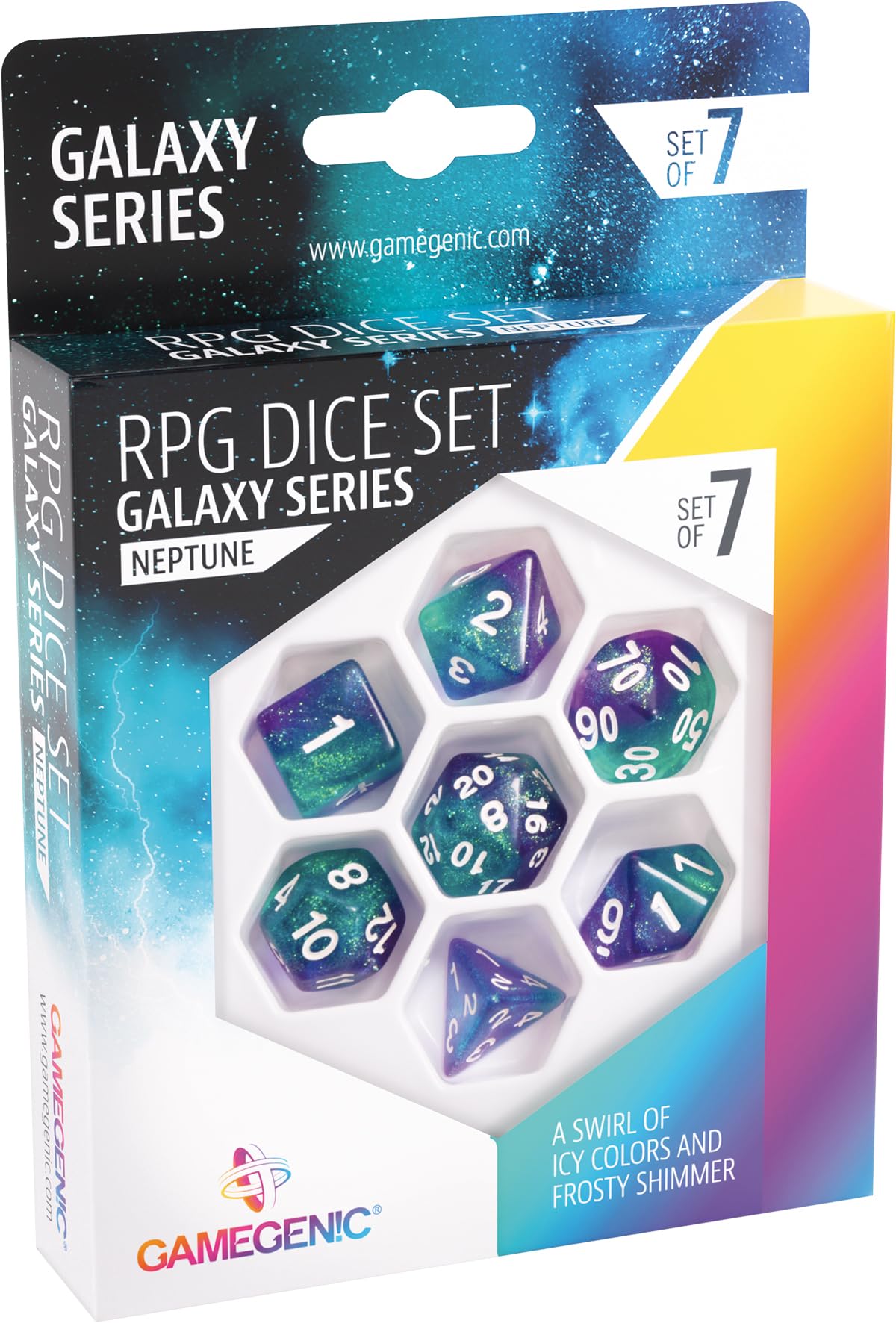 Asmodee Gamegenic Neptune Role Playing Dice Set (7pcs)