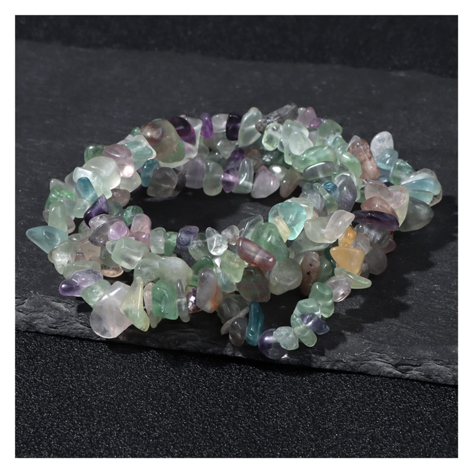 Domowe Kolekcje Naturalny Lapis Opal Kwarc Fluoryt Ametyty Dowolny Kształt Kamienne Koraliki na Prezent Świąteczny DIY Naszyjnik Bransoletka Tworzenie Biżuterii 15 (Kolor: Biały)