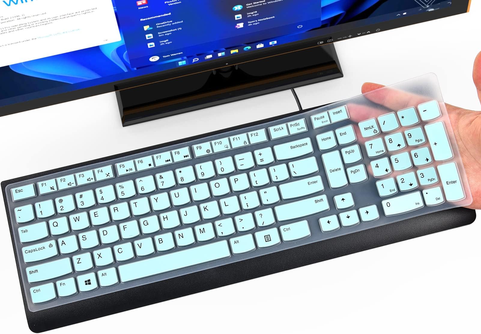 Keyboard Cover Skin for Lenovo Wireless Keyboard 4X30M39458 4X30T25785 & Lenovo 510 Wireless Keyboard GX30N81775, Lenovo Keyboard Accessories Skin, Mint
