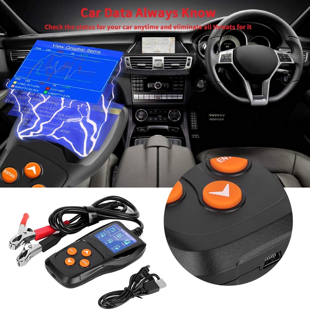 Tester batteria + analizzatore batteria 2 in 1, caricabatterie