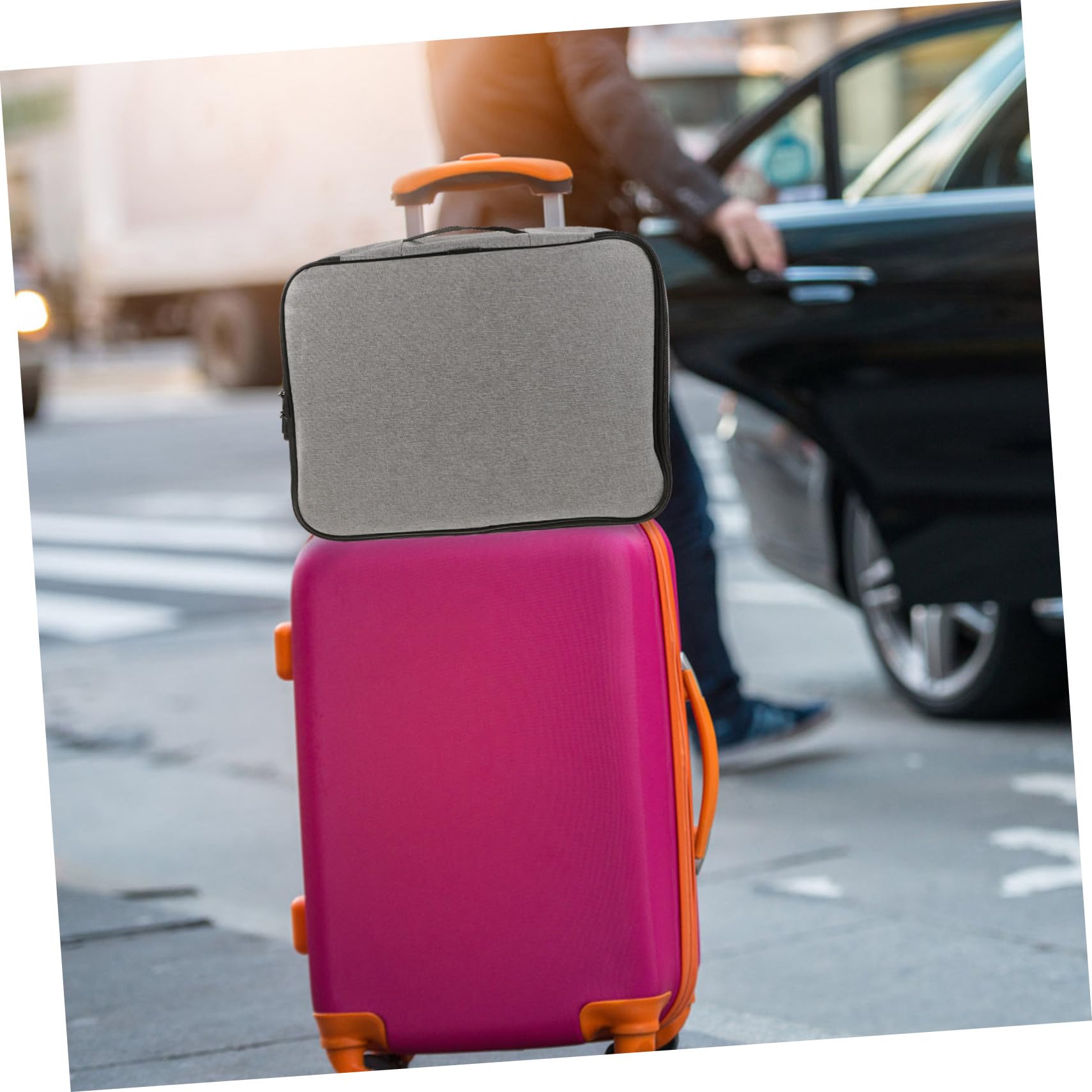 Reise Dokumenten Tasche Multifunktions-aktenaufbewahrungstasche Tragbarer Zertifikats-organizer Aufbewahrungstasche Mit Schloss Tragbare Aktenbox Aktenaufbewahrungs-organizer