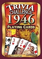 Vista 2 de Flickback Tarjetas de trivia de cumpleaños 80 – Baraja de 1946 – Regalo para hombres o mujeres nacidos en 1946 – Divertido juego de 80 cumpleaños
