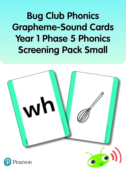 Bug Club Phonics Grapheme-Sound Cards Year 1 Phase 5 Phonics Screening Pack