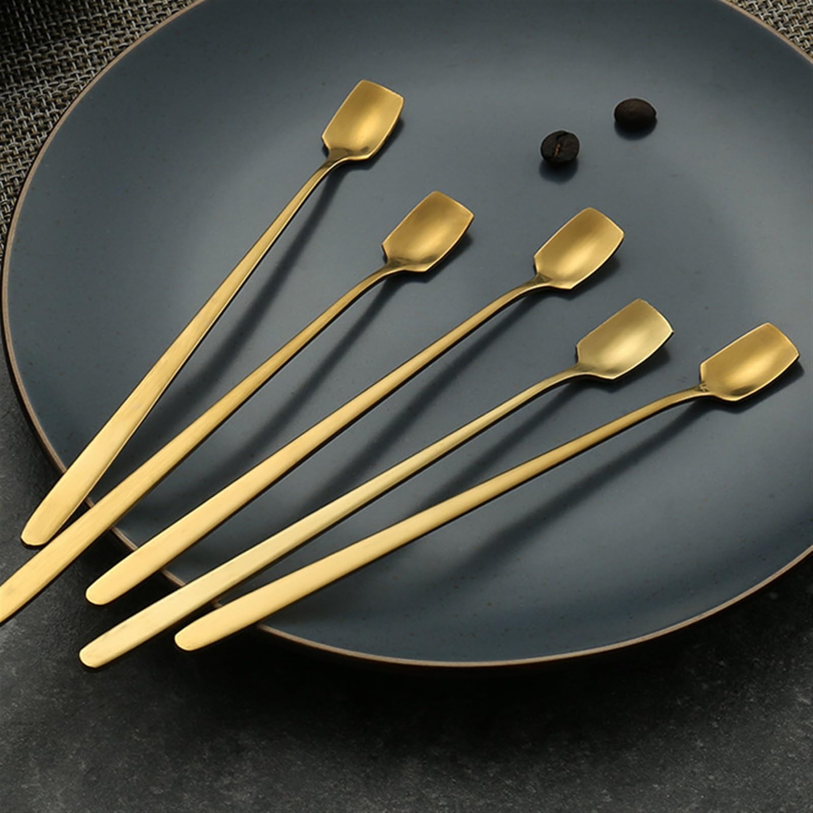 JINGYAN Cuillères à café Coffee Spoons Long Handle Espresso Stirring Dessert