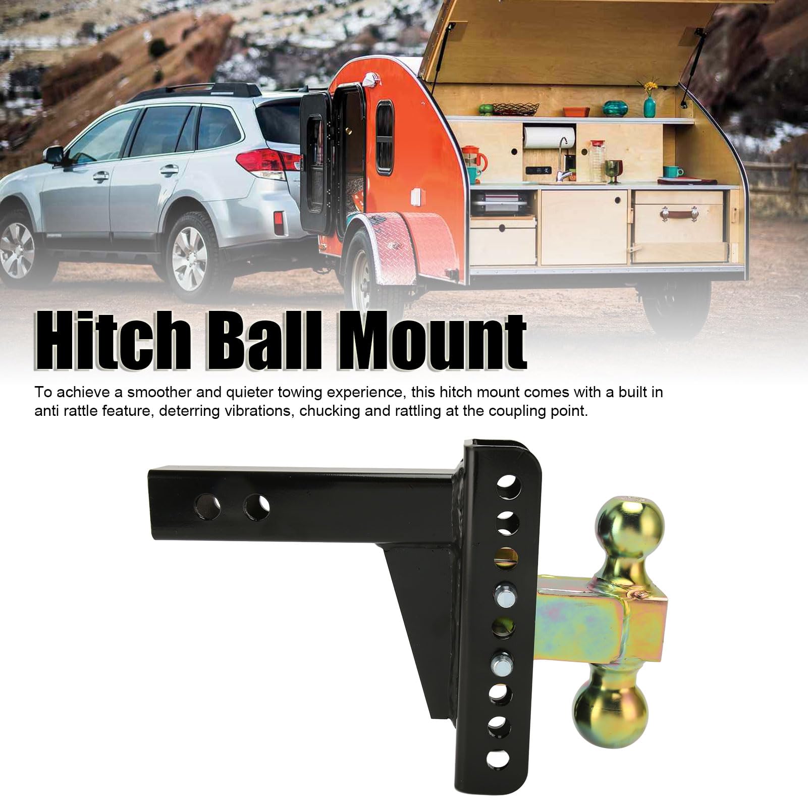 Amazon | XTevu ヒッチボールマウント 2 インチ牽引ボールヒッチ