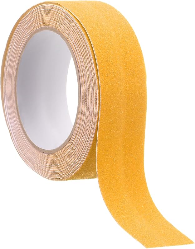 HARFINGTON Anti Slip Traction Tape 2" x 16.4ft Waterproof Non-Slip Grip Tape High Friction Weather Resistant Non Skid Stair Treads Tape for Indoor Outdoor Stair Steps, Yellow