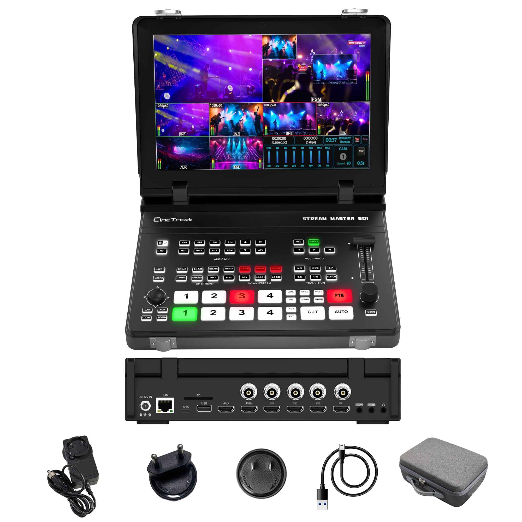 Amazon.com: CINETREAK Stream Master SDI Video Switcher, 4 SDI/HDMI