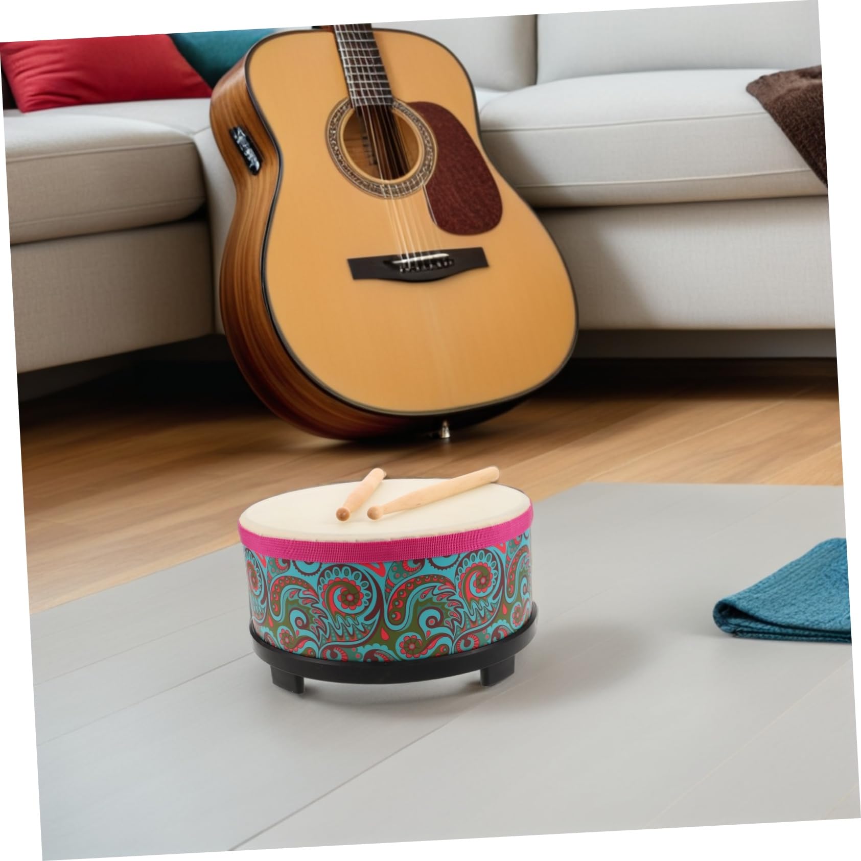 da Pavimento per Strumento Percussione Orff in Sicuro Design Ergonomico per Apprendimento Ritmico Indoor e Outdoor
