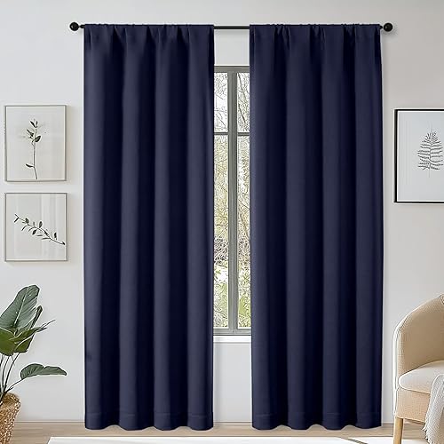 Miniatura 217 de OWENIE Sally Ever Green Cortinas Opacas para Dormitorio Sala de Estar 63 Pulgadas de Largo Juego de 2 Paneles, Aislamiento Térmico Ahorro de Energía