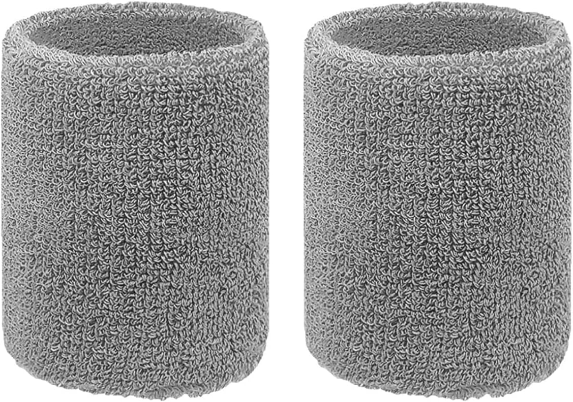 Colorful Cotton Sport Wristbands for Men and Women-3" Athletic Terry Cloth Sweatbands in Neon Colors-Wrist Sweat Bands for Tennis, Basketball, Running, Gym (1 Pair)