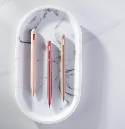 Miniatura 4 de DIVERSEBEE Bolígrafos de tinta negra, paquete de 3 bolígrafos retráctiles que no se corren, bonitos bolígrafos estéticos pastel para profesores,