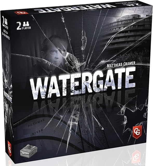 Capstone Games | Watergate | Board Game | 2 Players | Ages 12+ | 30-60 Minute Playing Time, Brown