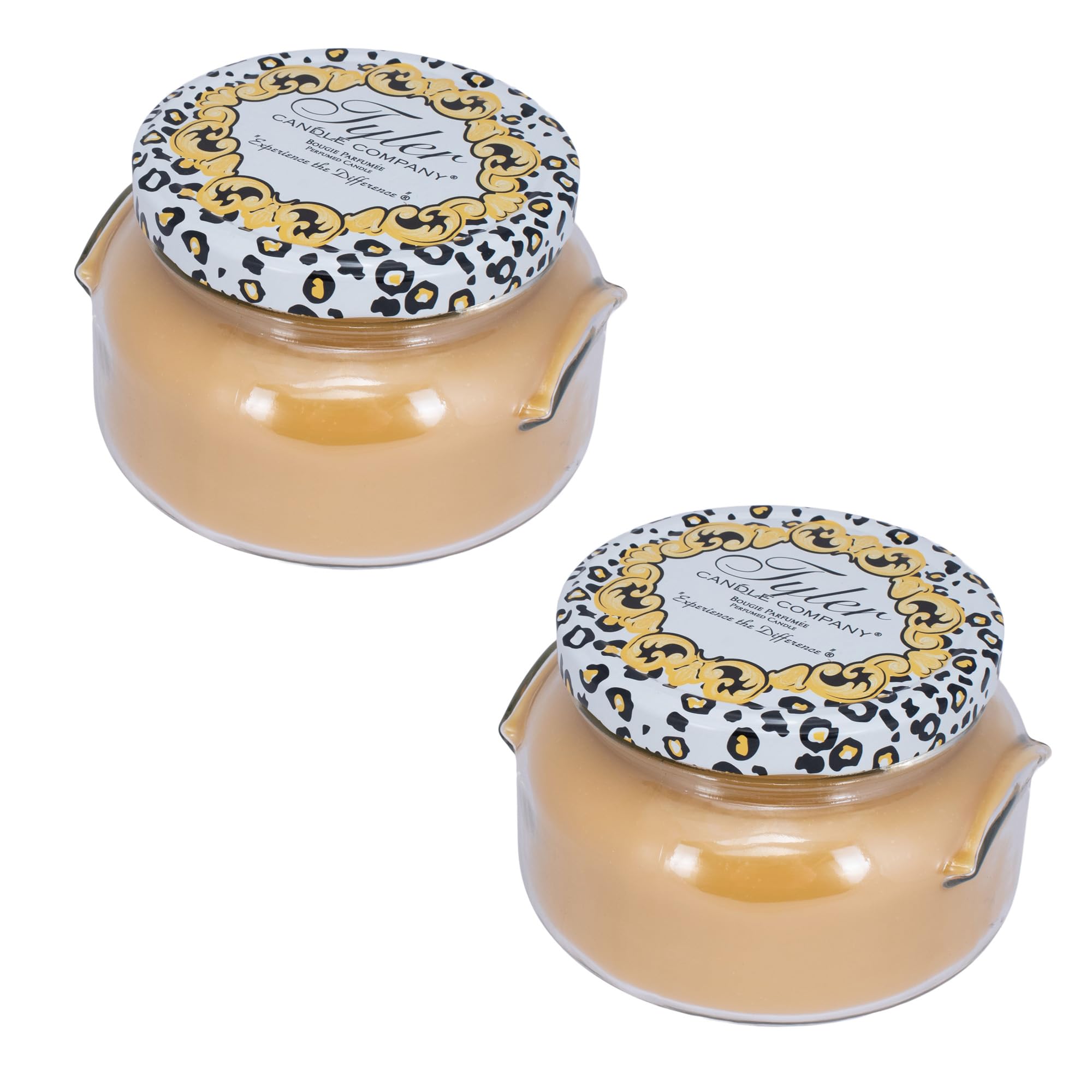 TylerMulled Cider Brown 2-Wick 22 Ounce Glass Aromatherapy Scented Jar Candle Pack of 2, Mulled Cider