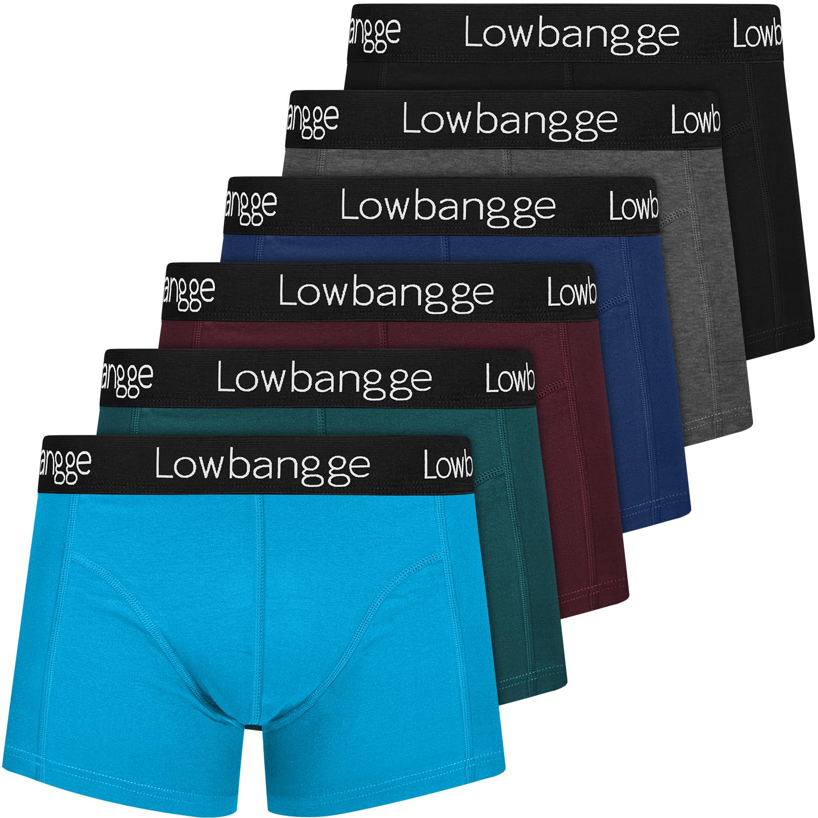 Boxer Uomo Cotone 6 Pezzi, Traspiranti Comodi | Mutande Uomo, Morbidi Confortevoli, Tessuto Cotone, Cintura Elastica, Freschi Traspiranti, Resistenti