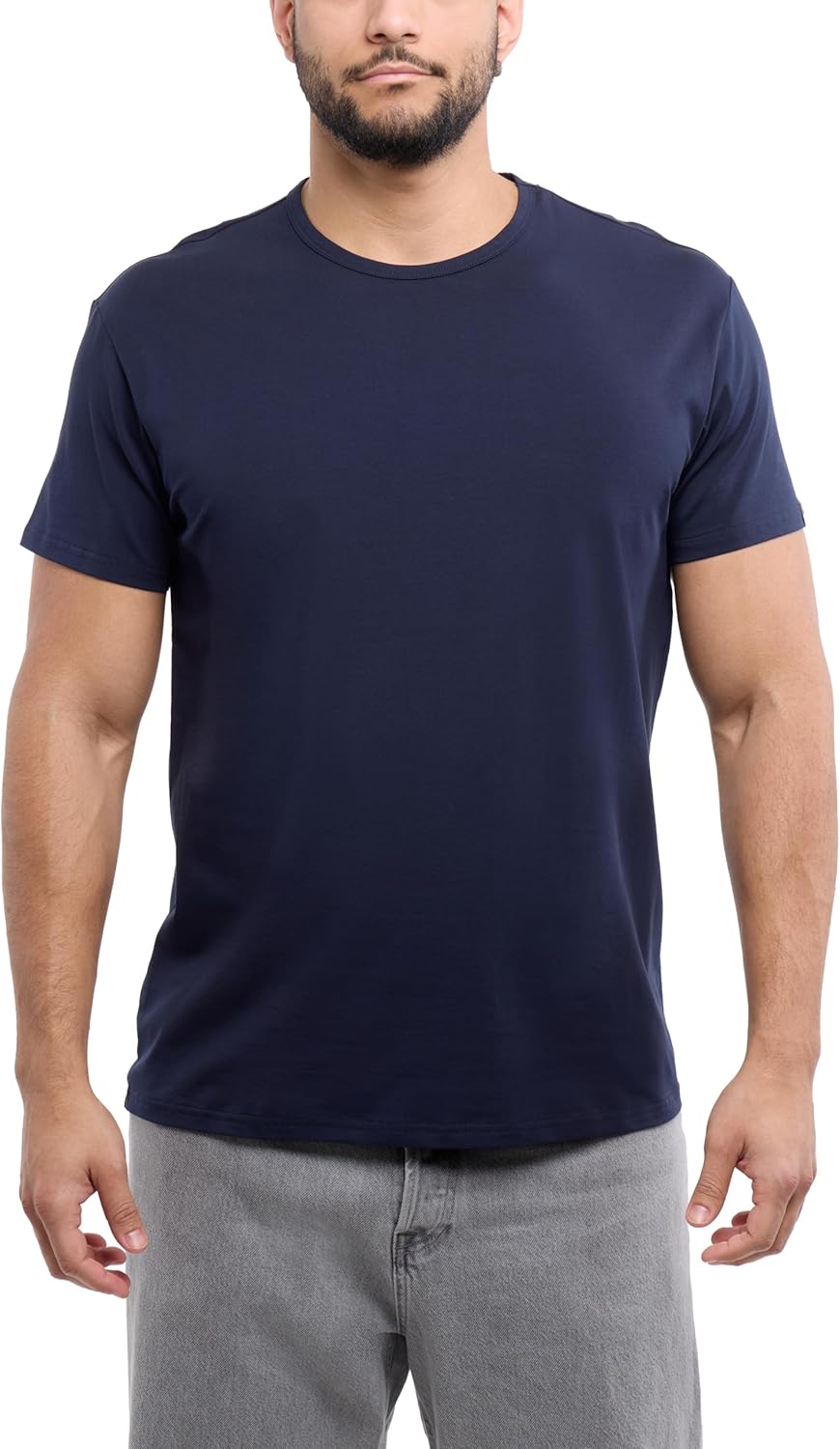 X RAY Mens Crew Neck T Shirts, Soft Cotton Slim Fit Short Sleeve Stretch Crewneck Basic Tees for Men