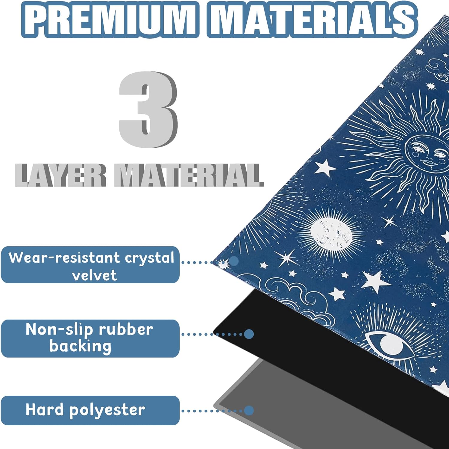 Office Chair Mat for Hardwood Floor 36"X 48" Office Rugs for Gaming Rolling Chairs Computer Desk Chair Non-Slip Goth Protector Mats for Hard Floor & Tile Floor Decor