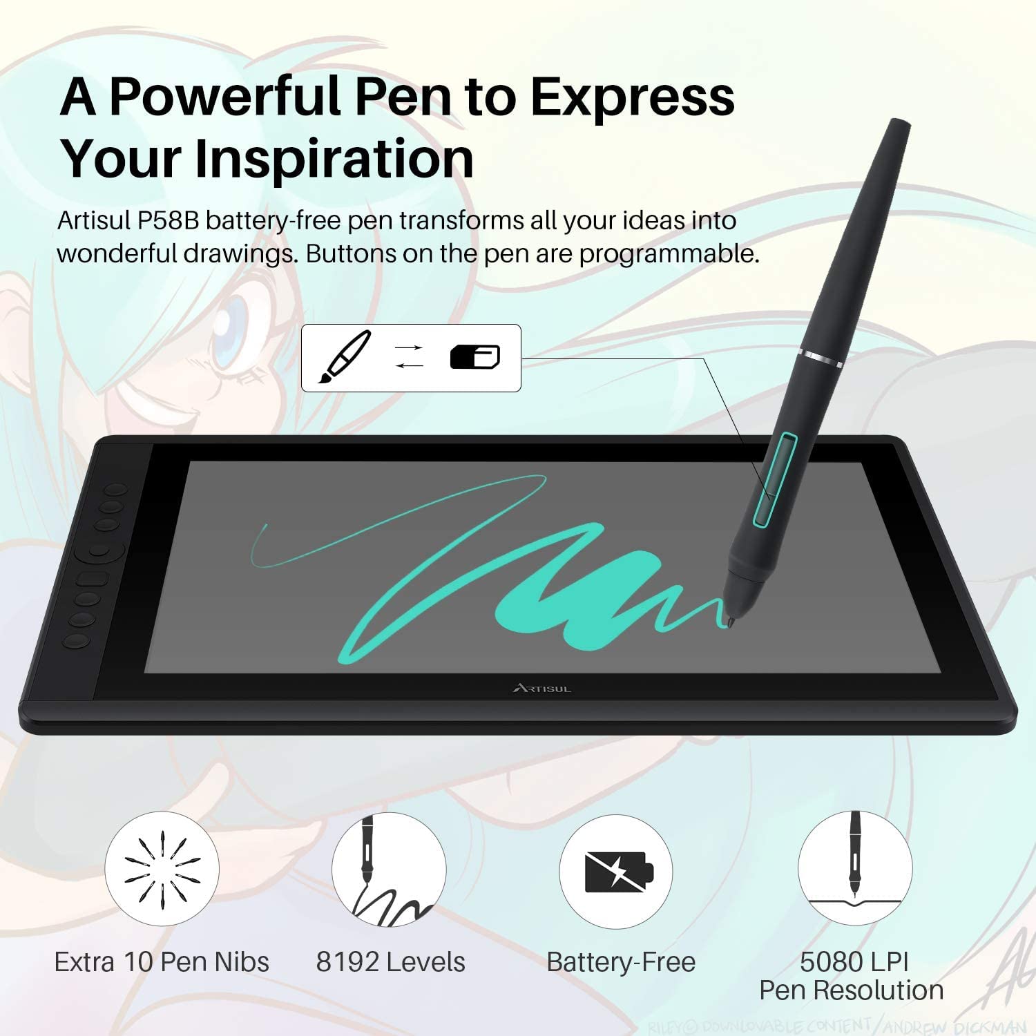 Amazon.com: Refurbished Tablet - Artisul D16 15.6 Inch Graphic