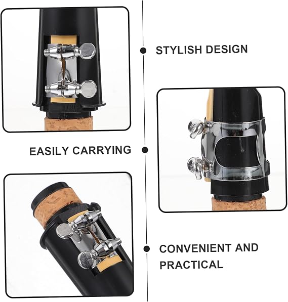1Set Clarinet Kit Woodwind Mouthpiece and Cap for Clarinet Players Elegant Design for Enhanced Musical Performance User Friendly Installation
