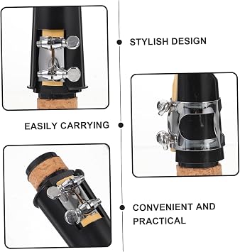 1Set Clarinet Kit Woodwind Mouthpiece and Cap for Clarinet Players Elegant Design for Enhanced Musical Performance User Friendly Installation