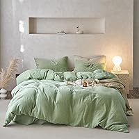 Vista 62 de VM VOUGEMARKET - Juego de funda de edredón a cuadros de tamaño queen, algodón lavado, ropa de cama reversible y multicolor, con 2 fundas