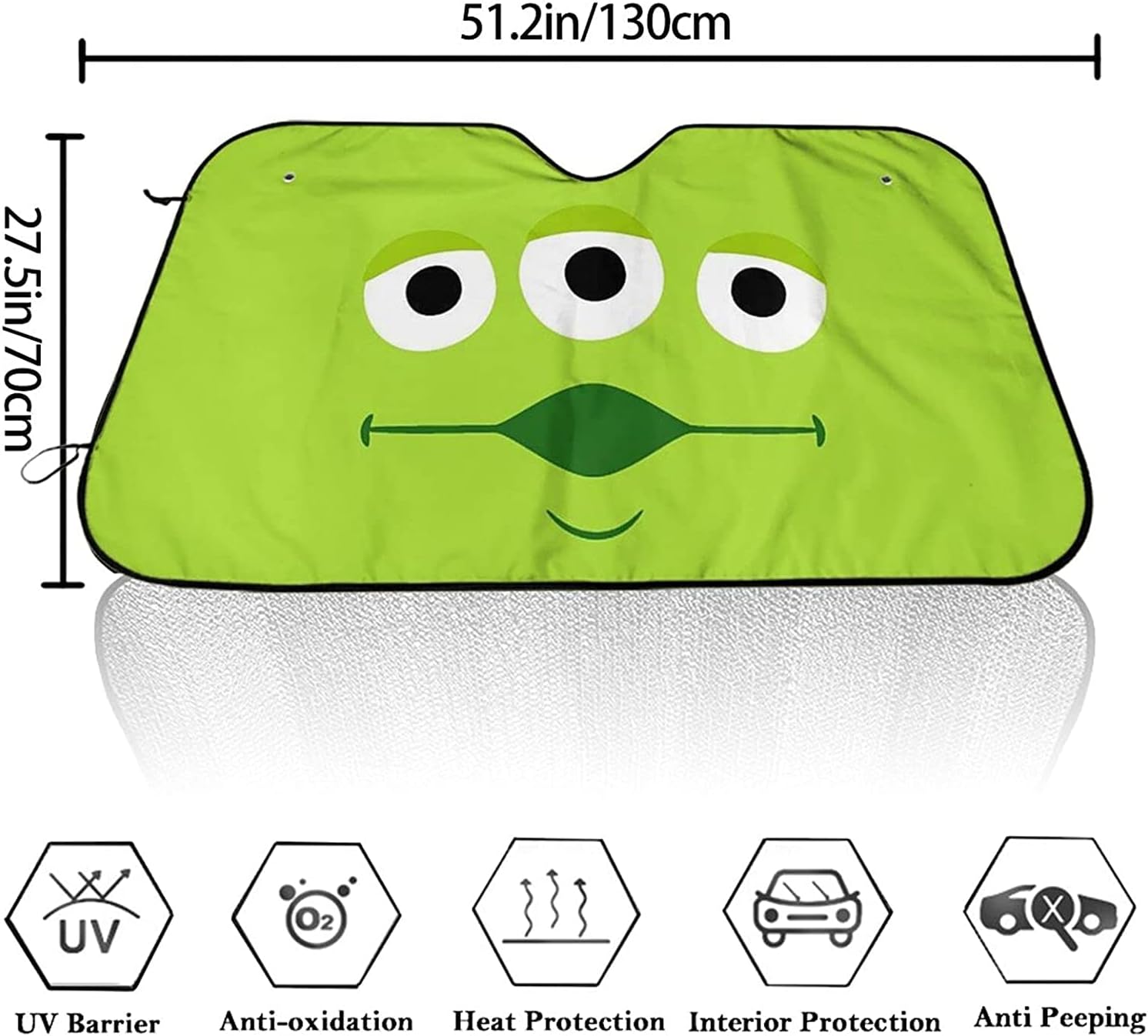 い出のひと時に とびきりのおしゃれを 車用サンシェード トイストーリー エイリアンたち アニメキャラクター フロントサンシェード 日除け 軽自動車 吸盤 Uvカット 車窓日よけ 紫外線カット 日焼け防止 簡単取り付け 車用品 １３０ ７０cm Www Larrypolatsch Com