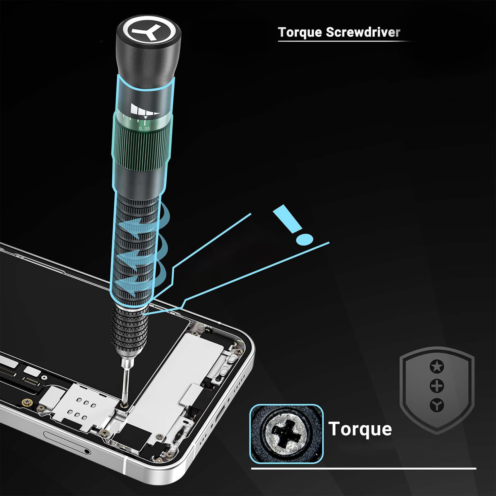 Outil multifonction ergonomique démontable couple réglable tournevis réparation pour téléphone ouvert outil de montage de meubles
