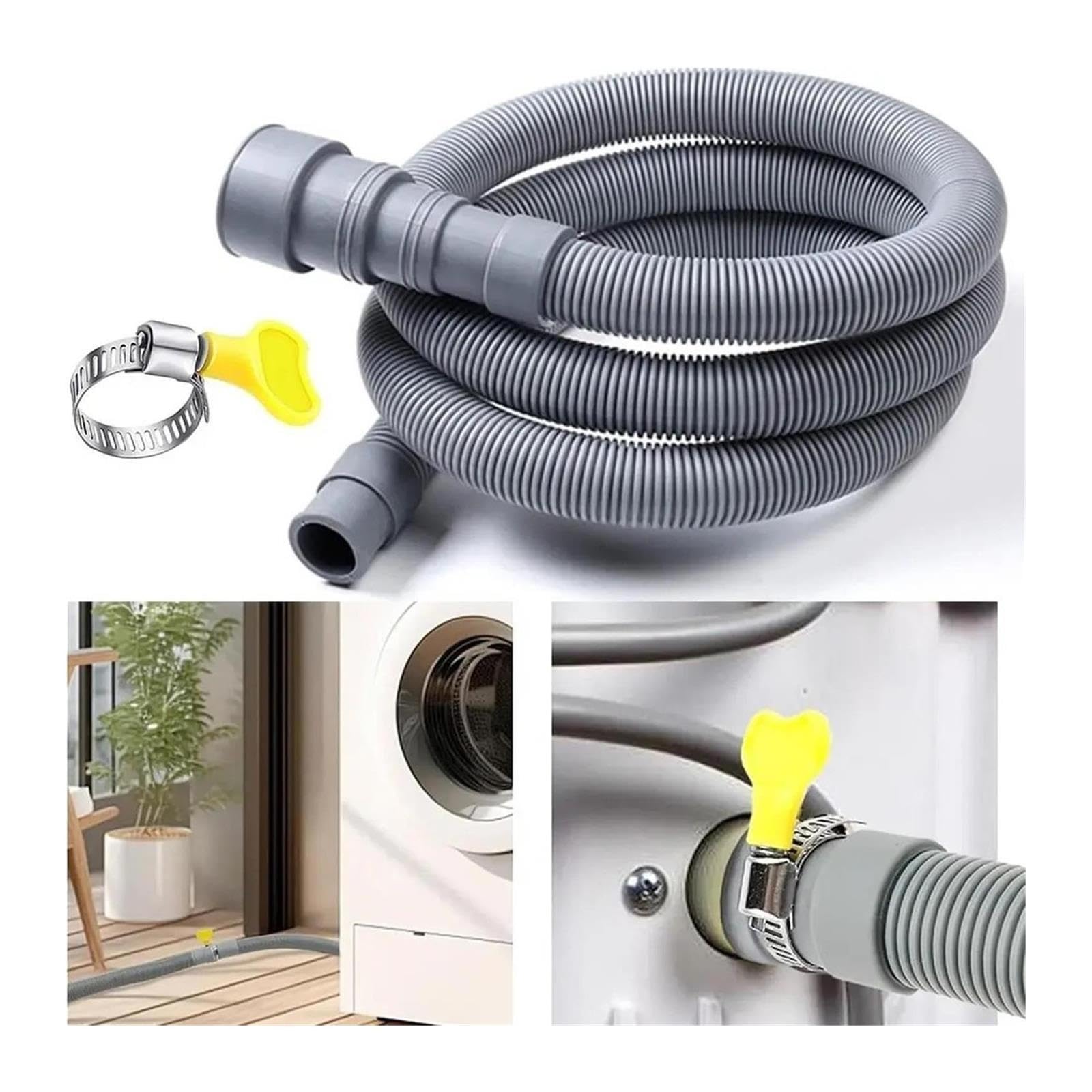 Tubo Di Prolunga Del Tubo Di Scarico Della Lavatrice, Tubo Di Scarico Flessibile 1m 3m 5m for Il Drenaggio Di Lavatrice E Lavastoviglie(4m)